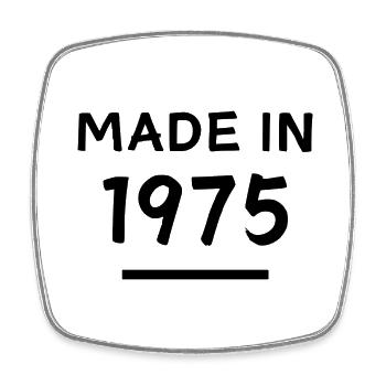 Fabriqué en 1975 - Année de naissance / Anniversaire - Magnet carré - blanc - Devant