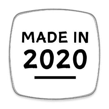 Fabriqué en 2020 - Année de naissance / Anniversaire - Magnet carré - blanc - Devant