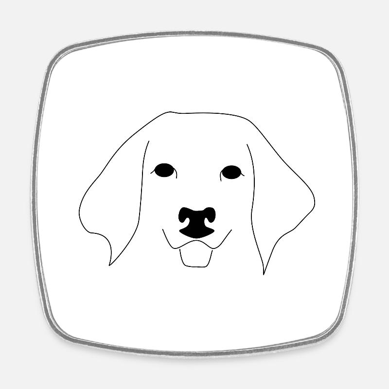 Dog - Square fridge magnet - white