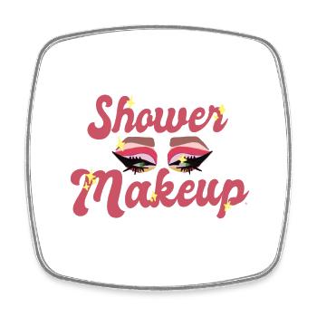 Dusch-Make-up - Viereckiger Kühlschrankmagnet - Weiß - Vorne