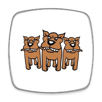 3 Nasty Dogs Team Three Friends Crew - Square fridge magnet - white - Front