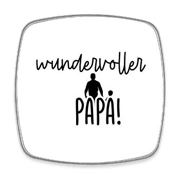 Papa Papa Père Fille Fils Fête des Pères Chemise Homme - Magnet carré - blanc - Devant