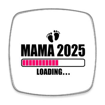 Mama 2025 - Viereckiger Kühlschrankmagnet - Weiß - Vorne