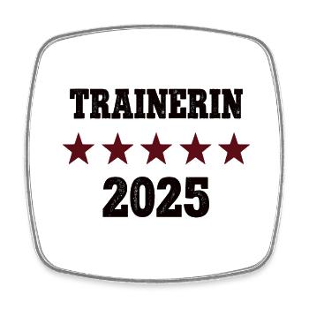 Trainerin Beruf Trainer Ausbildung Lizenz 2025 - Viereckiger Kühlschrankmagnet - Weiß - Vorne