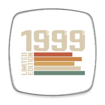 1999 Jahrgang - Retro 1999 Geburtstagsgeschenk 1999 - Viereckiger Kühlschrankmagnet - Weiß - Vorne