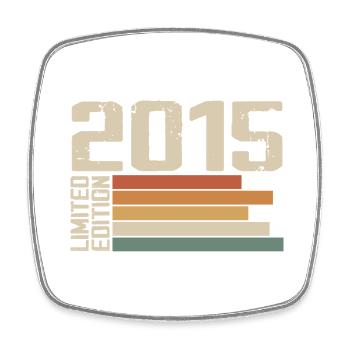 2015 Vintage - Retro 2015 Anniversary Gift 2015 - Square fridge magnet - white - Front