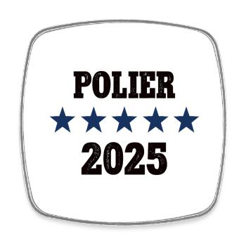 2025 Polier Beruf Bauleiter Job Bau Arbeit Kollege - Viereckiger Kühlschrankmagnet - Weiß - Vorne