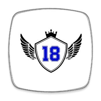 18 wappen - Viereckiger Kühlschrankmagnet - Weiß - Vorne