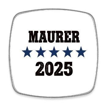 2025 Maurer Beruf Job Arbeit Lehre Ausbildung - Viereckiger Kühlschrankmagnet - Weiß - Vorne