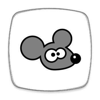 souris souris mignon petit rat rongeur drôle bande dessinée - Magnet carré - blanc - Devant