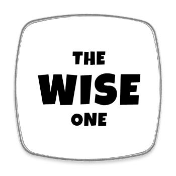 The Wise One - Square fridge magnet - white - Front
