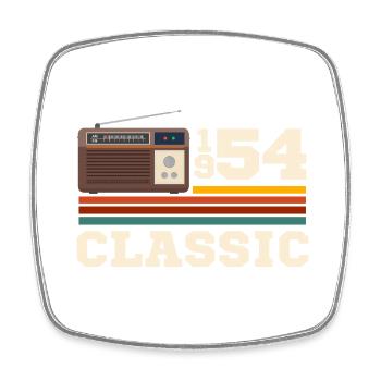 Anniversary 1954 retro classic - Square fridge magnet - white - Front