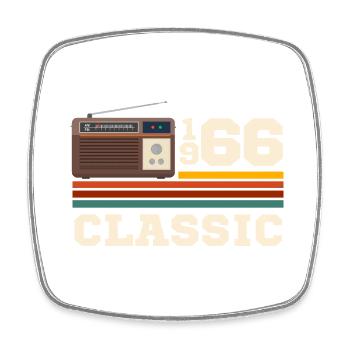 Jubiläum 1966 Retro-Klassiker - Viereckiger Kühlschrankmagnet - Weiß - Vorne