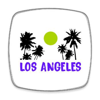 los angeles - Viereckiger Kühlschrankmagnet - Weiß - Vorne