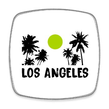 los angeles - Viereckiger Kühlschrankmagnet - Weiß - Vorne
