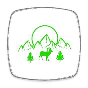 Ram Mountains Nature - Magnet carré - blanc - Devant