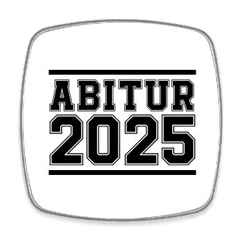 Abitur 2025 - Viereckiger Kühlschrankmagnet - Weiß - Vorne