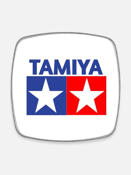 Tamiya Logo - Viereckiger Kühlschrankmagnet - Weiß