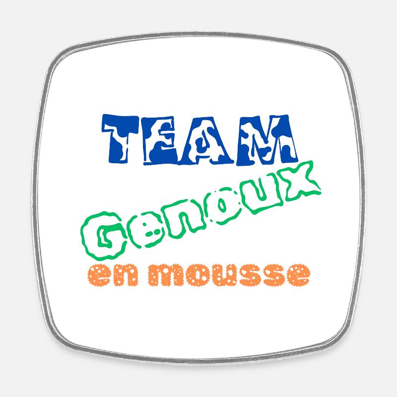 Team Genoux en mousse - Magnet carré - blanc