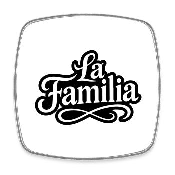 Tatouage La Familia - Magnet carré - blanc - Devant