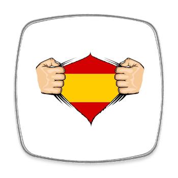 Spanien Flagge Design - Viereckiger Kühlschrankmagnet - Weiß - Vorne
