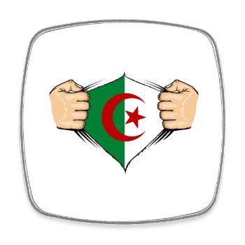 Algeria Flag Design - Square fridge magnet - white - Front