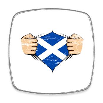 Scotland flag design used - Square fridge magnet - white - Front