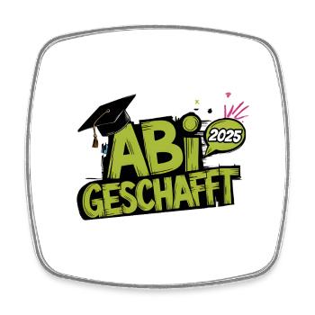 Abi geschafft - Viereckiger Kühlschrankmagnet - Weiß - Vorne