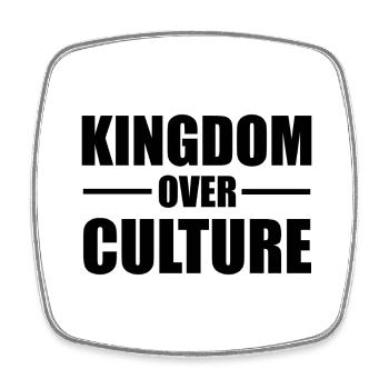 Kingdom Over Culture – Live Bold. Stand Apart. - Viereckiger Kühlschrankmagnet - Weiß - Vorne