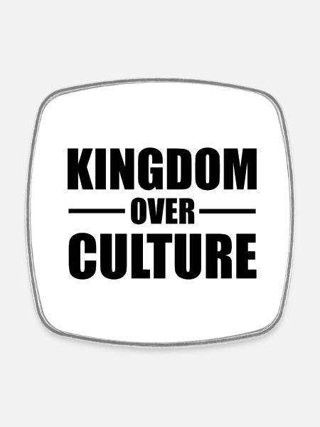 Kingdom Over Culture – Live Bold. Stand Apart. - Square fridge magnet - white