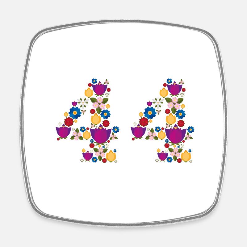 Flowers 44 - Square fridge magnet - white