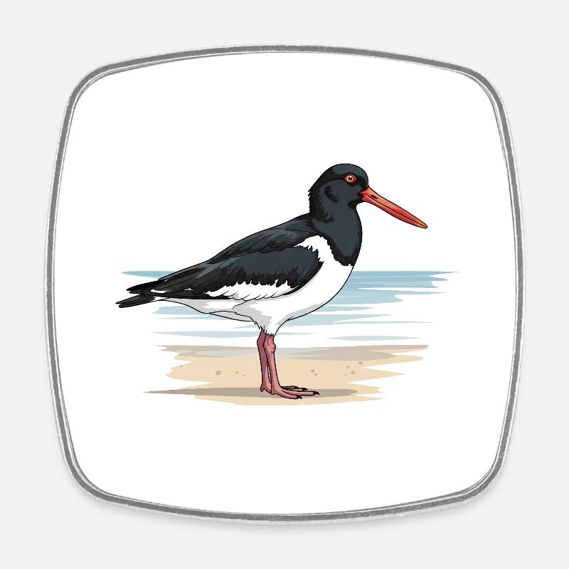 Austernfischer Haematopus Ostralegus - Viereckiger Kühlschrankmagnet - Weiß