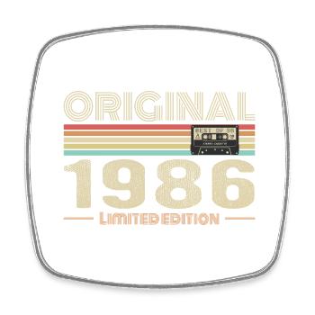 Original 1986 Vintage 1986 Retro Anniversary 1986 - Square fridge magnet - white - Front