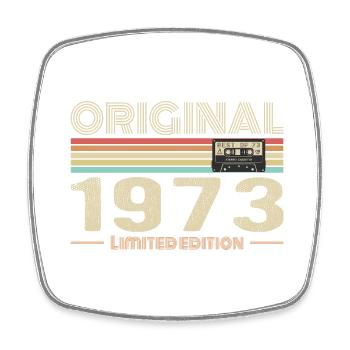 Original 1973 Jahrgang 1973 Retro Geburtstag 1973 - Viereckiger Kühlschrankmagnet - Weiß - Vorne