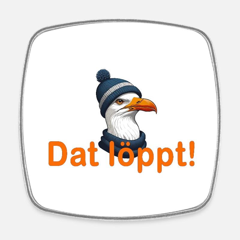 Dat löppt ! - Magnet carré - blanc