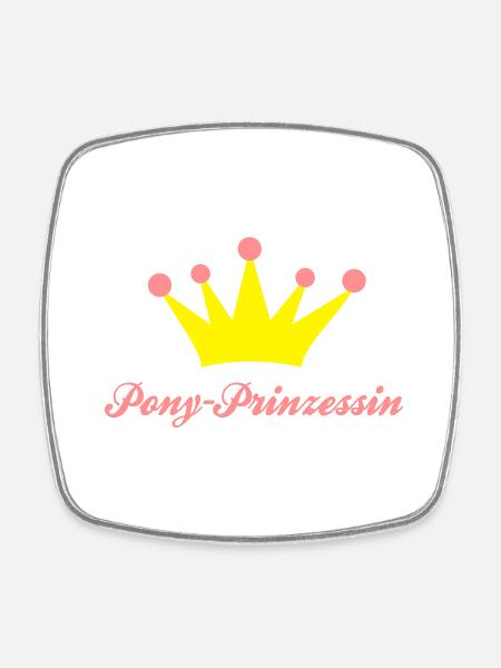 Pony - Viereckiger Kühlschrankmagnet - Weiß
