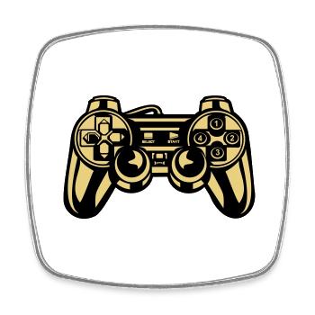 Gaming - Viereckiger Kühlschrankmagnet - Weiß - Vorne