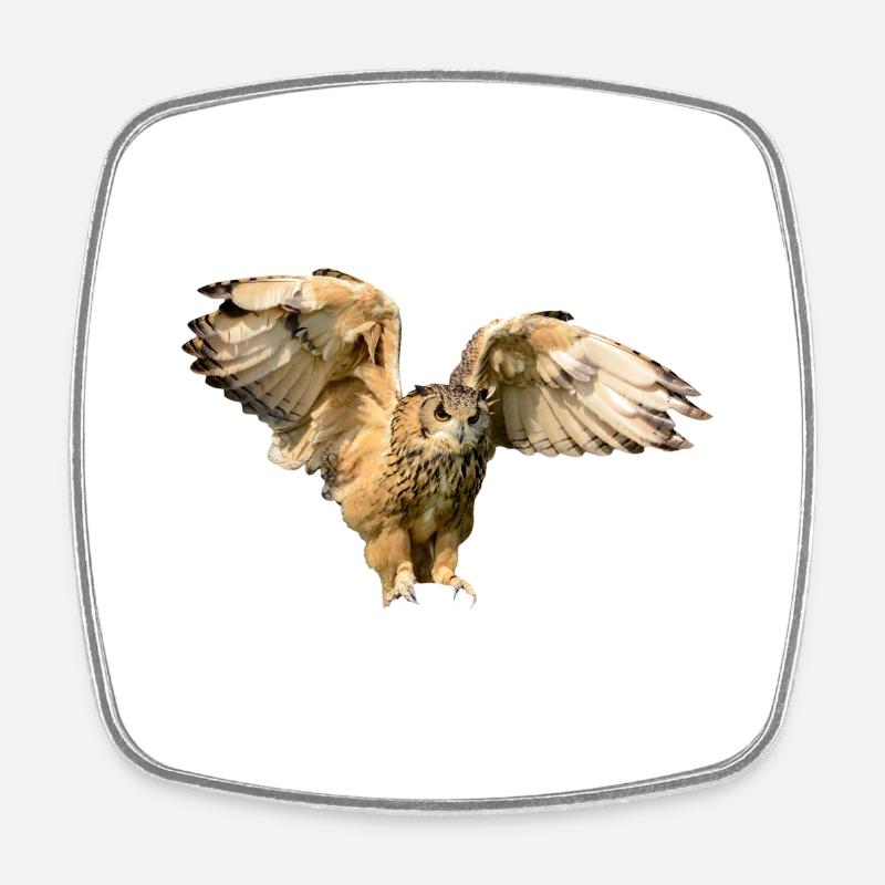 owl eule uhu kautz kaeutzchen animals - Viereckiger Kühlschrankmagnet - Weiß