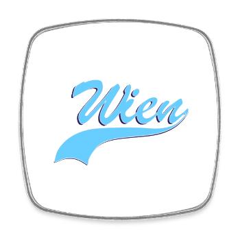 Wien - Viereckiger Kühlschrankmagnet - Weiß - Vorne