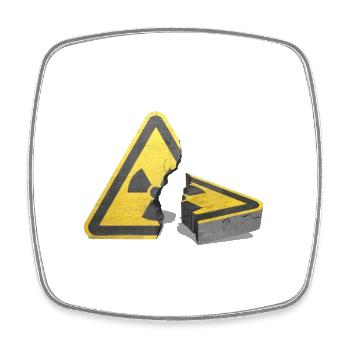 Atomausstieg! Nuclear power, no thank you! - Square fridge magnet - white - Front
