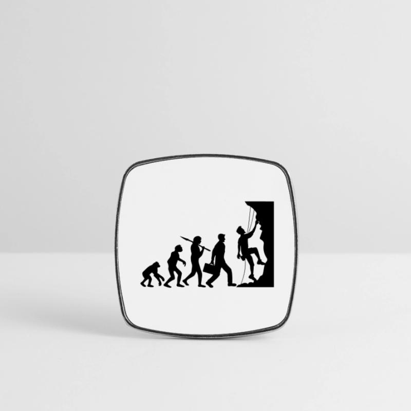 evolution evolution born steep wall climbs Square fridge magnet