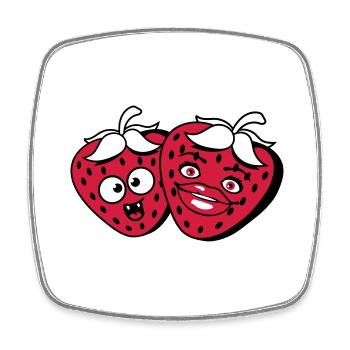 équipe couple paerchen amour amour femme femme ma - Magnet carré - blanc - Devant