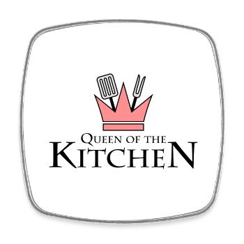 Queen Of The Kitchen - Magnet carré - blanc - Devant