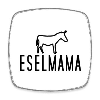 eselmama - Viereckiger Kühlschrankmagnet - Weiß - Vorne