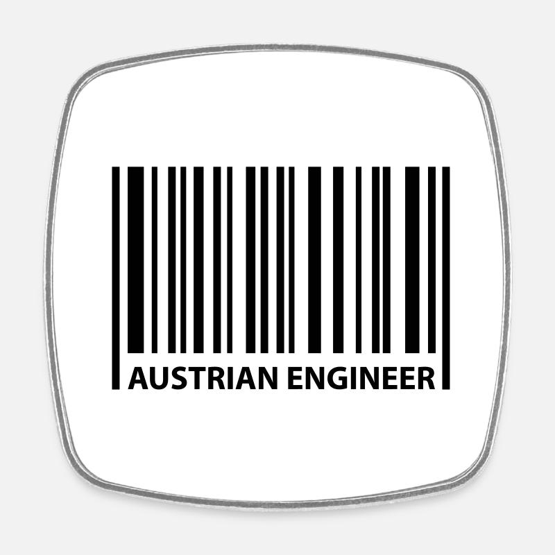 austrian engineer - Viereckiger Kühlschrankmagnet - Weiß