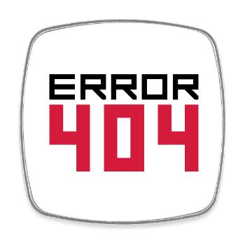 404 error fehlermeldung falsch kein internet laden - Magnet carré - blanc - Devant