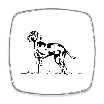 LES WEIMARANS chiens de chasse chasseur chien Wilsigns - Magnet carré - blanc - Devant