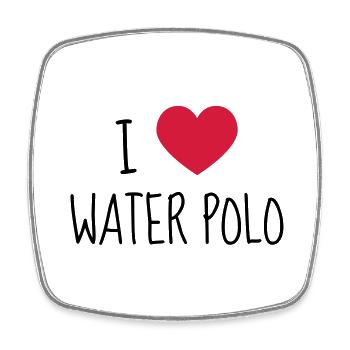 Wasserball / Waterpolo / Water Polo / Sport - Viereckiger Kühlschrankmagnet - Weiß - Vorne