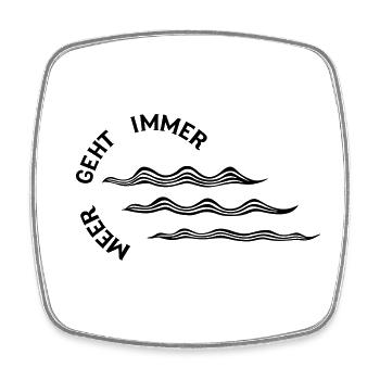 Meer geht immer - Viereckiger Kühlschrankmagnet - Weiß - Vorne