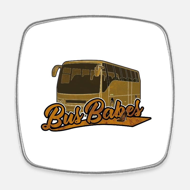 Babes Bus | Chauffeur de bus Cadeau de chauffeur de bus - Magnet carré - blanc